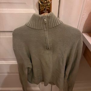 John galt sage quarter zip sweater